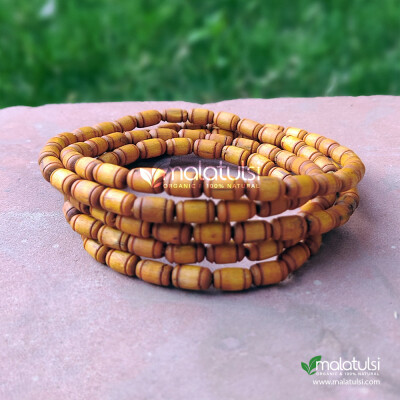 Three Round Golden Beads Original Tulsi Kanthi Mala