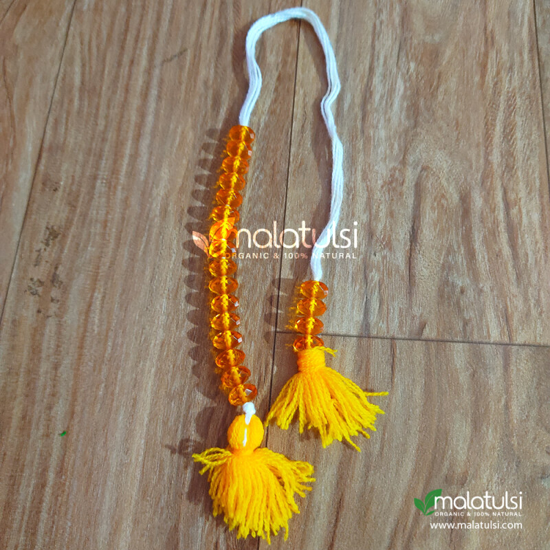 Yellow Crystal Counter Mala for Japa