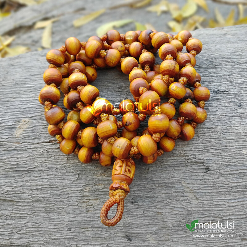 Golden 108+1 Beads Original Tulsi Japa Mala