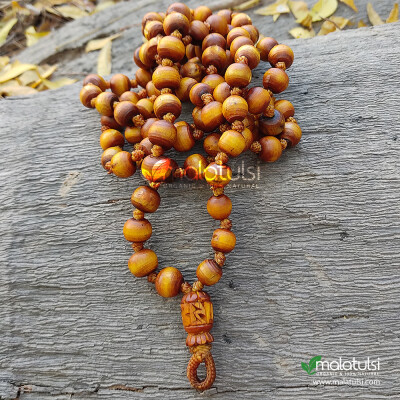 Golden 108+1 Beads Original Tulsi Japa Mala