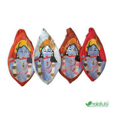 Shri Krishna Embroidery Japa Mala Bags Multiple Colours