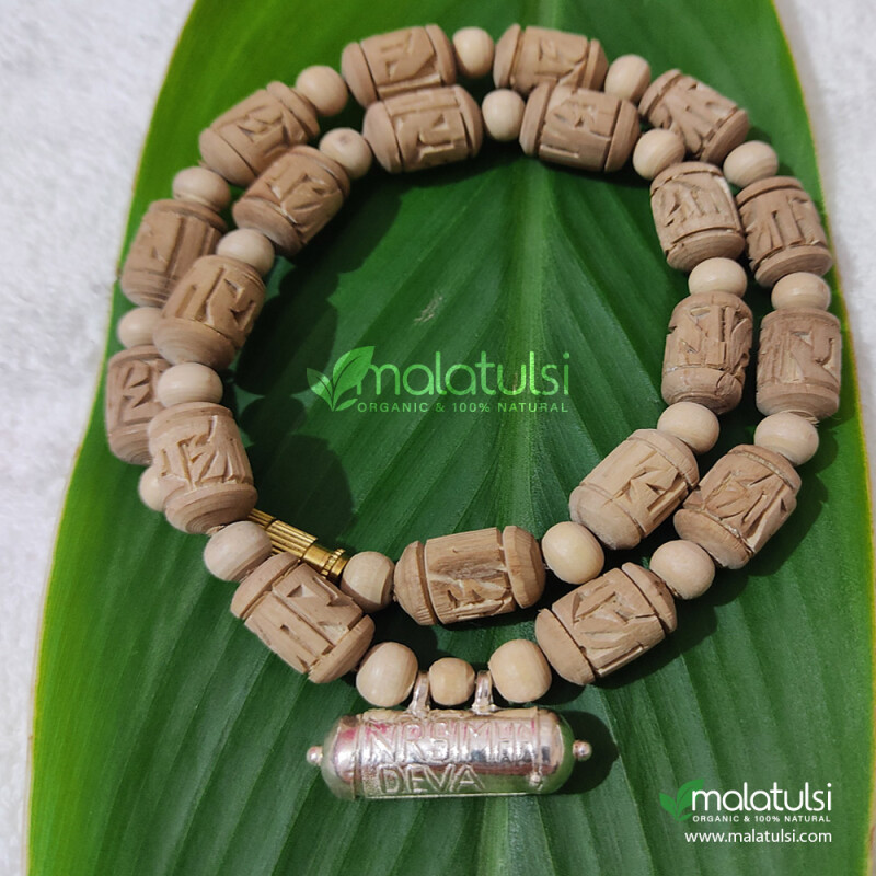 Shri Narasimha Original Silver Kavacha Tulsi Mala