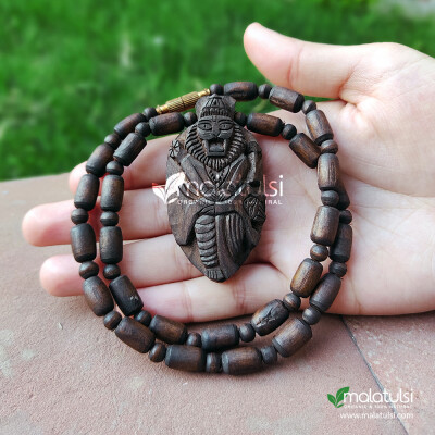 Shri Narasimha Pendant Original Tulsi Mala