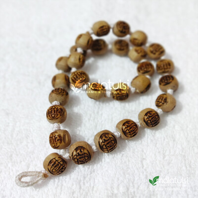 27+1 Beads Radha Carved Original Tulsi Japa Mala