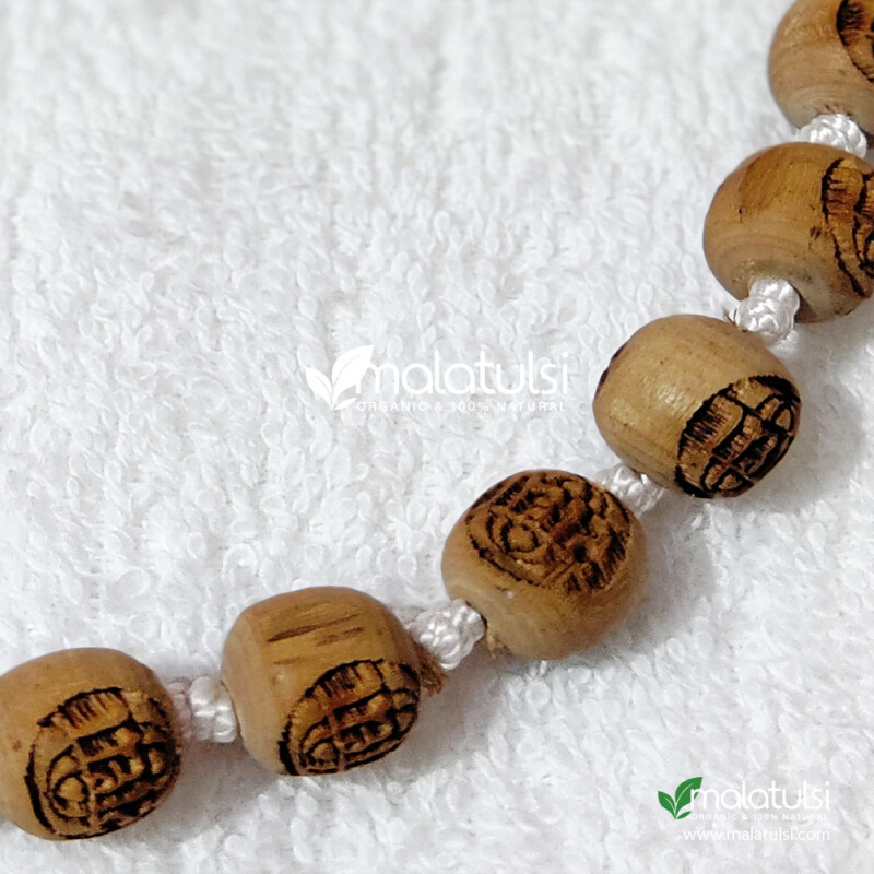 27+1 Beads Radha Carved Original Tulsi Japa Mala