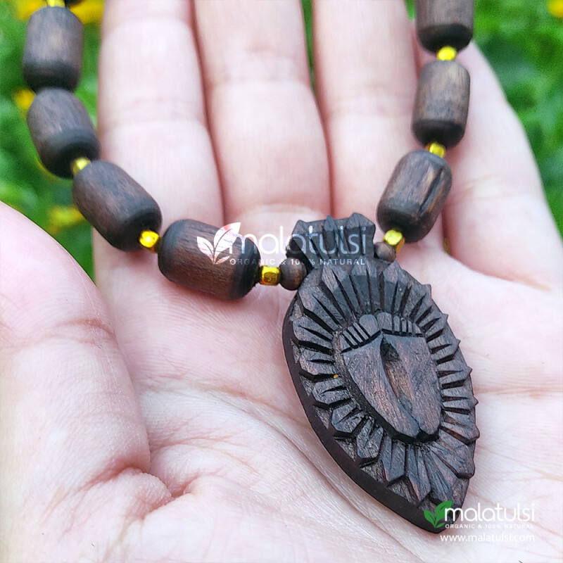 Shri Radha Charan Designer Pendant Tulsi Mala