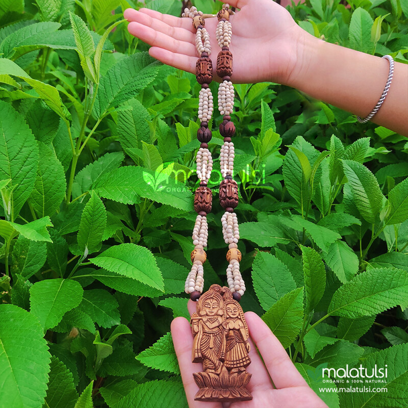Shri Radha Krishna Jugal Jodi Panch Layer Beautiful Tulsi Mala