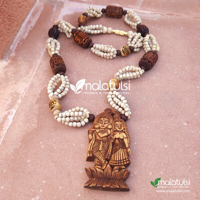 Shri Radha Krishna Jugal Jodi Panch Layer Beautiful Tulsi Mala