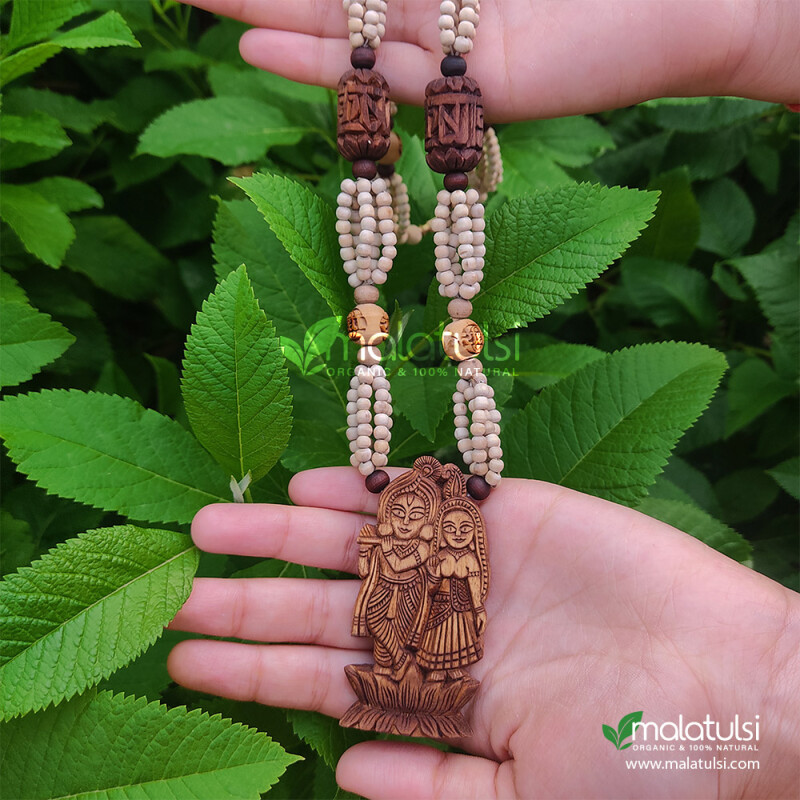 Shri Radha Krishna Jugal Jodi Panch Layer Beautiful Tulsi Mala