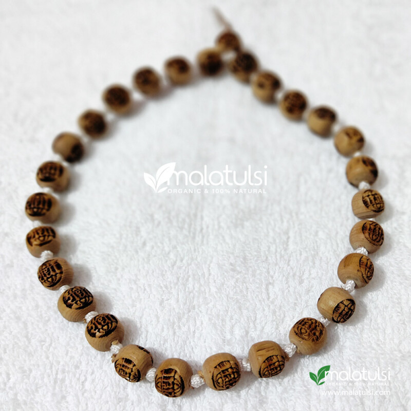 27+1 Beads Radha Carved Original Tulsi Japa Mala