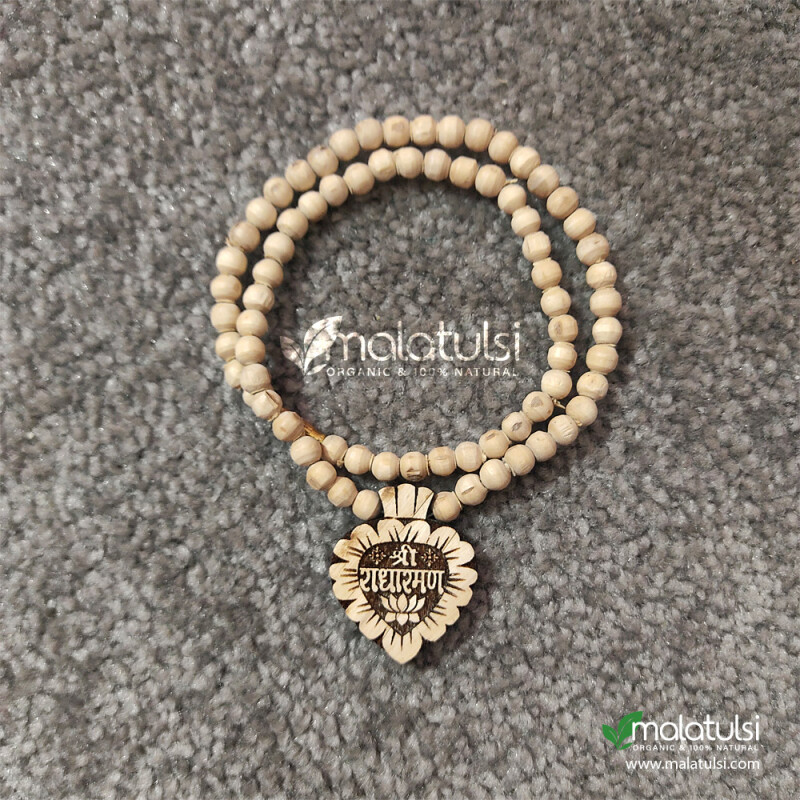 Shri Radha Raman Tulsi Locket Mala Original Tulsi Beads